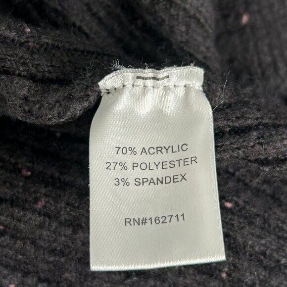 Love Ellie Long Open Cardigan Blue Black Confetti Two Pockets NWOT Size Large - Picture 7 of 11